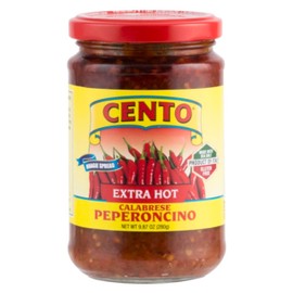 Cento Extra Hot Calabrese Peperoncino Spread, 9.87 Oz, Spicy Italian Calabrese Peppers with Oil, Vinegar and Sea Salt, Made in Italy
