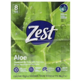 Zest Fresh Aloe Skin Cleaning Agent 4 Ounce Pack of 8 Refreshing Scent Rich Lather