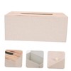 Ipetboom Rectangular Leather Tissue Box Holder Napkin Storage Dispenser for