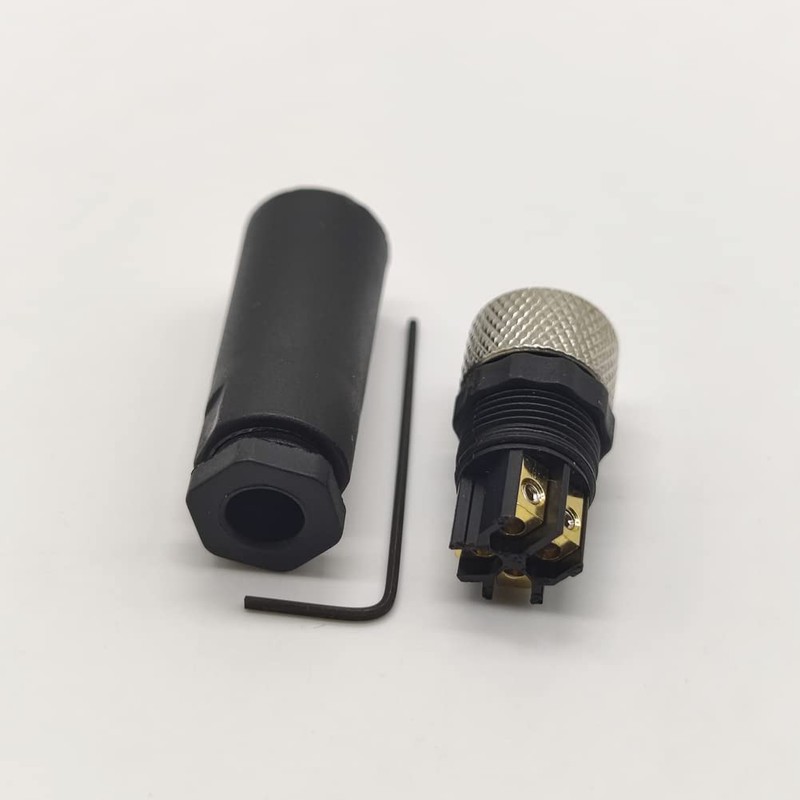 M8 Female Plug 4-Pin Industrial Round Plug IP67 A Code