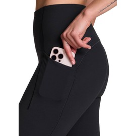 RBX Active Women's Capri Legging High Waisted Solid Running Workout Capri Length Cropped Yoga Leggings Corset Black S