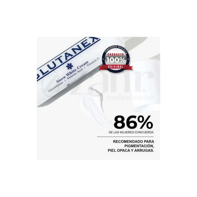 Crema Aclaradora Facial Glutanex Snow White Cream Potente