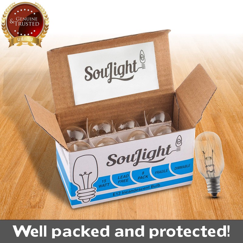 SouLight Salt Lamp Bulb -15 Watt Replacement Bulbs for Himalayan