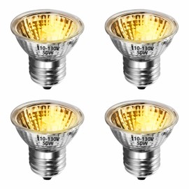 GOZILLA 4 PCS 50W Reptile Heat Lamp, E27 UVA UVB Reptile Light Bulb, Heat Light Bulb for Tortoise, Bearded Dragon, Snakes.