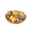 ANDALUCA Rustic Teak Wood Hand Carved Organic Bowl (11"-12" Diameter)