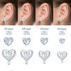 DOFRID Moissanite Heart Stud Earrings for Women, 0.6-3 Carats Moissanite