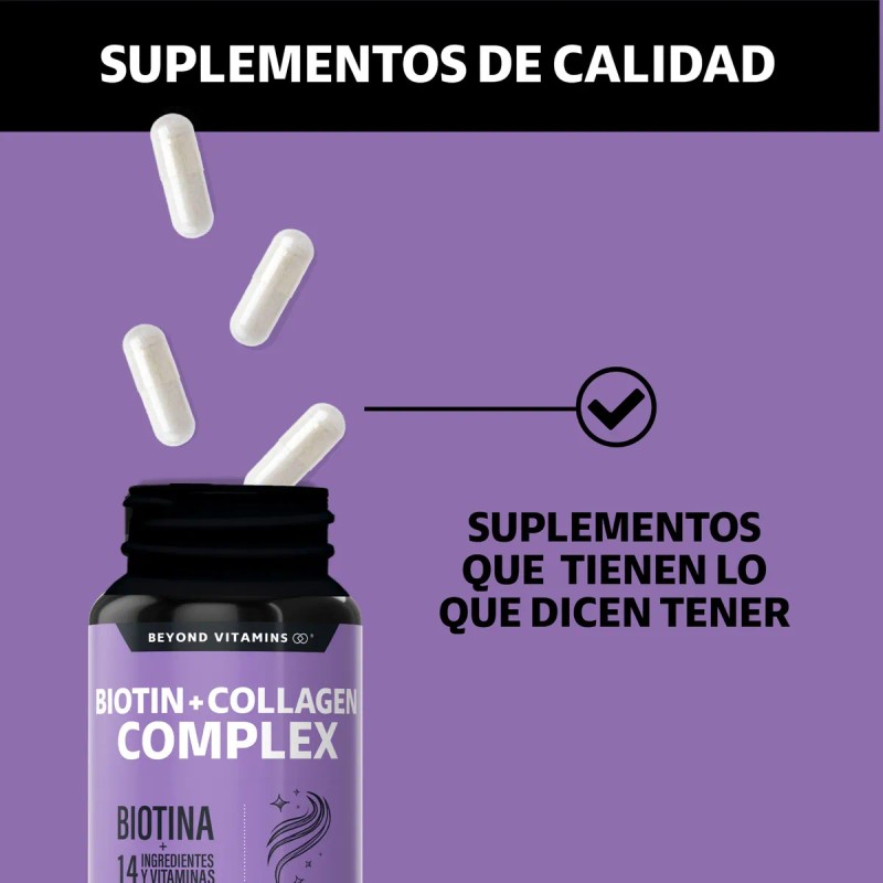 Biotin + Collagen Complex - Contiene Biotina + Colágeno +