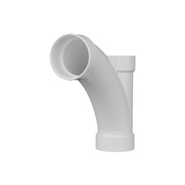 CHARLOTTE PIPE 4 DWV Comb WYE & 1/8 Bend ONE Piece DWV (Drain, Waste and Vent) (1 Unit Piece)