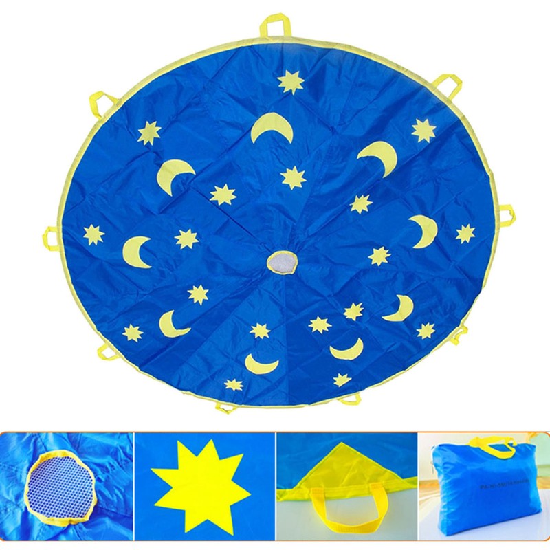 1.8M Outdoor Children Sports Rainbow Umbrella Kids Jump Sack Play