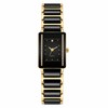 XV12 Rectangular Ceramic Quartz Watch – Black & Gold Date