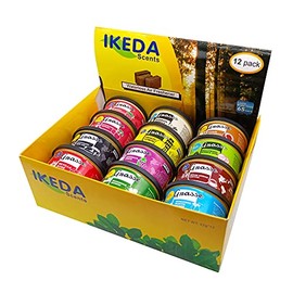 Ikeda Scents Car Air Fresheners: Odor Eliminator | Auto Deodorizer | Long-Lasting Smoke Smell Remover| 12 Different of Scents | Refreshener Air Accessories For Home | 1.5oz |12 pack