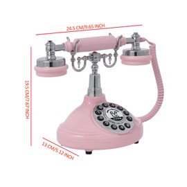 PLIFOEW Audio Guest Book Wedding Phone,Audio Guestbook Phone Vintage Style Audio Message Voicemail for Graduation Retirement Party Birthdays Baby Shower Special Occasions (Pink)