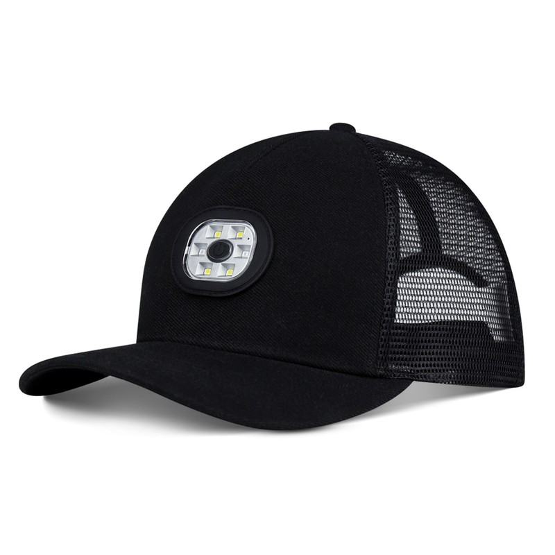LED Baseball Cap Rechargeable Headlamp Hat Summer Breathable Adjustable Hat