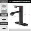 FORIOUS Black Bathroom Faucet 1 Hole, Single Handle Matte Black