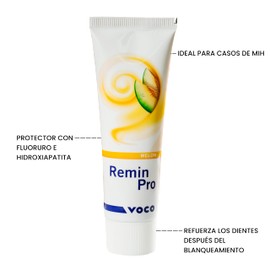 Voco Remin Pro - Pasta dental remineralizante con formula unica de flúor, hidroxiapatita y xilitol, 40 gramos (Melon)
