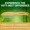 Vet's Best Flea Comb | Real Bamboo with Contour Grip