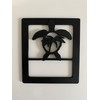 Honu Turtle w Palm Tree 3D - Black for Jeep