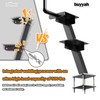 BUYYAH Trailer Step with Handle, Dual-Step Universal Boat Hauler Step,