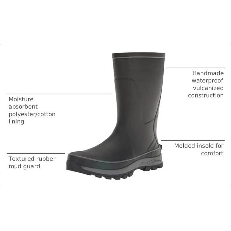 Western Chief Men's Premium Rubber Tall Boot, Black, 12
