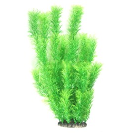 Aquapapa Aquarium Plants Fish Tank Decorations Ornament Plastic Artificial Plant (Green #4-14.5" h)