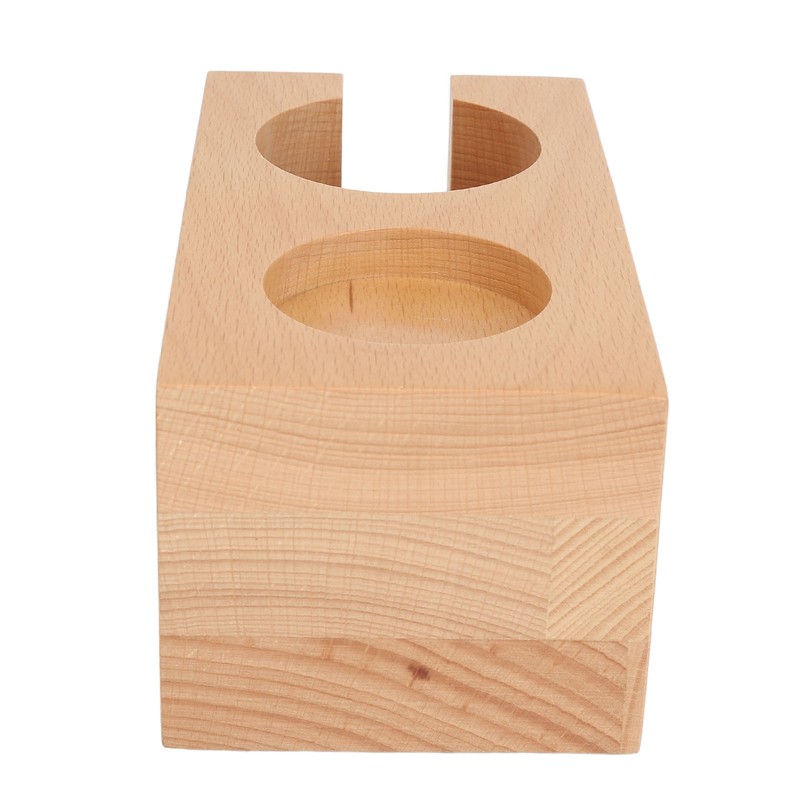 Wooden Coffee Tamper Station Stable Prevent Slip Coffee Tamper Holder