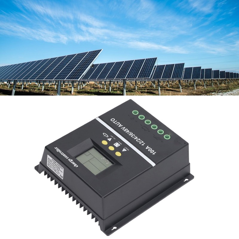 Jiawu MPPT Solar Charge Controller Dual USB Port Backlit LCD