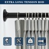 Tension Curtain Rod 51-146 Inch, Long Outdoor Curtain Rod for