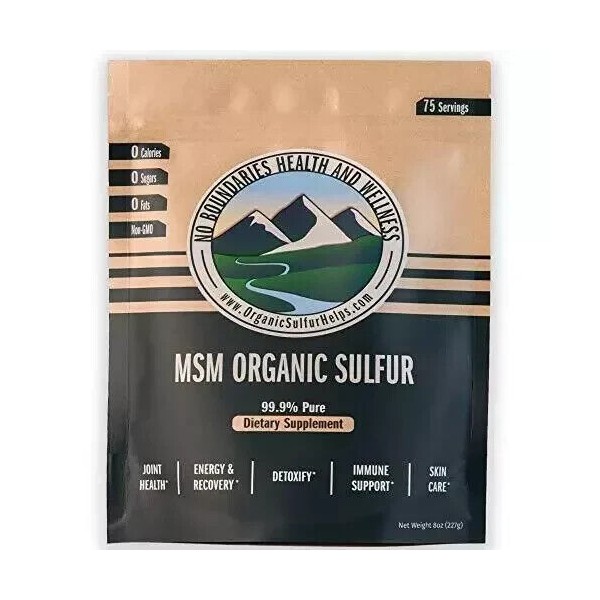 Branded MSM Organic Sulfur Crystals by No Boundaries Health and