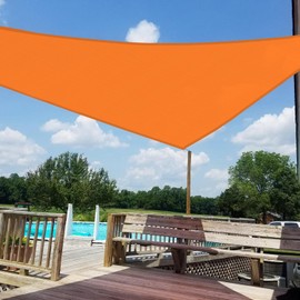 Windscreen4less 20' x 20' x 20' Sun Shade Sail Triangle Outdoor Canopy Cover UV Block for Backyard Porch Pergola Deck Garden Patio (Orange)