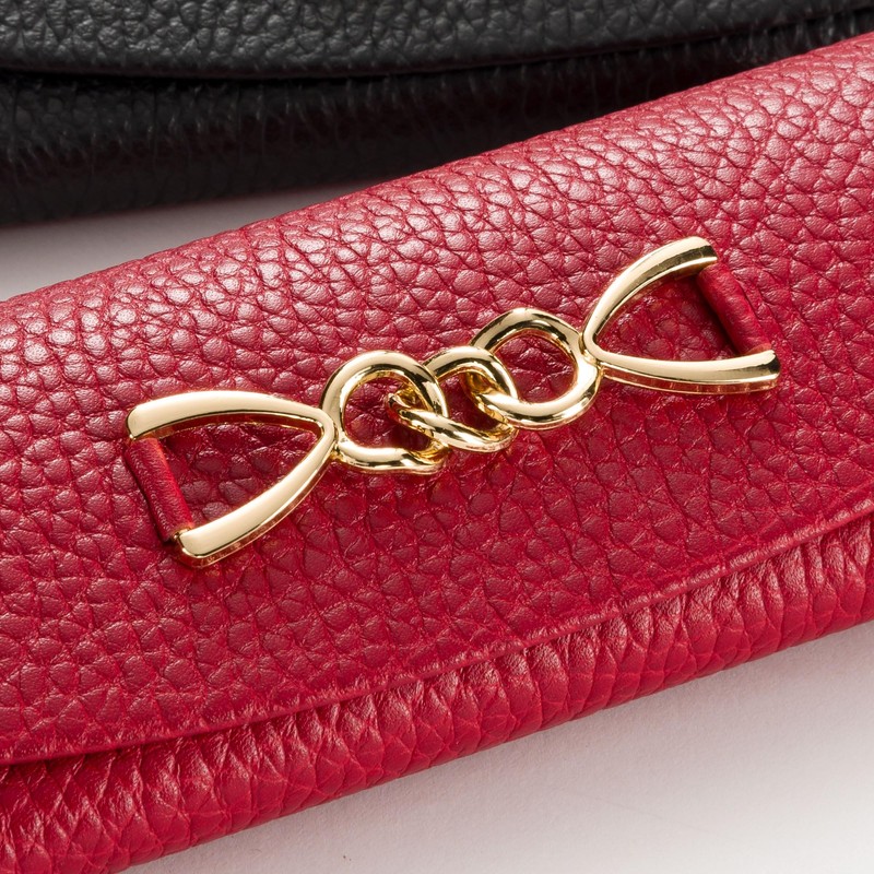 FEFI - Real Leather Glasses Case with Appliqué and Cleaning