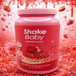 Shake Baby Protein Shake Strawberry Flavor 630g (2 packs) Free Exclusive Bottle / 쉐이크베이비 단백질 쉐이크 딸기맛 630g 2개 전용 보틀 증정
