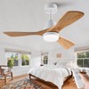 BOJUE 42 Inch White Ceiling Fans with Lights and Remote,Dimmable
