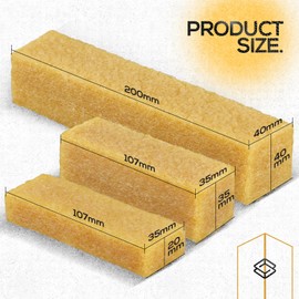 Cleaning Eraser Stick 20 x 35 x 107 mm Natural Rubber Eraser for Cleaning Sanding Belts Sanding Discs