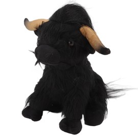 Plush Cow Toy Children Soft Cute Funny Exquisite Stuffed Cattle Animal Doll Home Bedroom Decoration Black