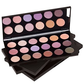 Palladio Ultimate Pro Paleta de Maquillaje de Sombras de Ojos con Espejo, 18 Colores en Polvo Altamente Pigmentados, Acabados Mate, Brillantes, Metálicos y Satinados, SHANNON DE LIMA
