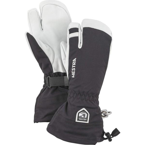 Hestra Army Leather Heli Ski Glove - Classic 3-Finger Snow Glove for Skiing and Mountaineering