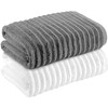 Towelogy® Luxurious Ribbed Bath Sheets Set of 2 | 60%