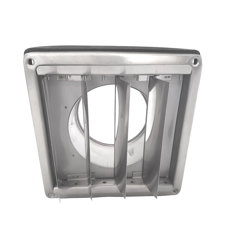 Square Stainless Steel Weather Guard with Moving Fins Pipe Connection