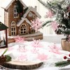 48 Pcs Christmas Acrylic Snowflakes Ornaments Christmas Tree Ornaments Clear