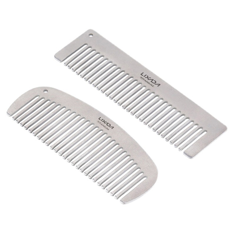 Lixada Titanium Comb Anti-Static Hair Beared Comb Pocket Comb