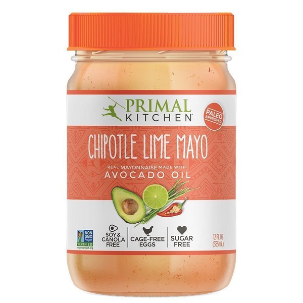 Primal Kitchen Avocado Oil Mayo / Mayonnaise Chipotle Lime, Paleo, Whole30 12 Oz | Pack of 3