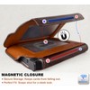 BULLIANT Slim Leather Wallet Metal Case Money Clip For Men-Magnetic