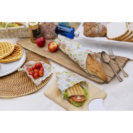 Nuts Beeswax Cloths for Food I Zero Waste Set of 4 I Reusable Oilcloths I Beeswax Wrap I Beeswax Cloth I Alternative to Cling Film