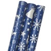 LDGOOAEL Mini Short Christmas Wrapping Paper Roll (17" X 120"