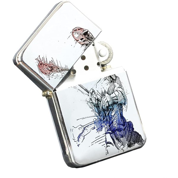 Elements of Space Lacrosse Player - Silver Chrome Pocket Lighter