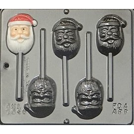 Candy Molds N More Santa Face Lollipop Chocolate Candy Mold Christmas 2046