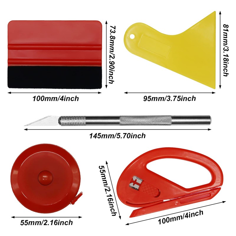13 Pcs Car Vinyl Wrap Tool Kit, Wrap Squeegee Tool