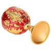 Gold Chalice 4 Inch High Zinc Alloy Retro Embossed Flower