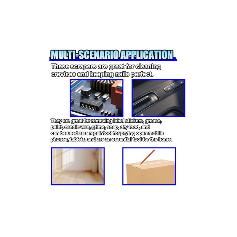 3PCS Plastic Scraper Tool - Multi-Purpose Non-Scratch Scrapers Cleaning Tool