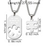 Matching Couples Necklaces for Him and Her Boyfriend Girlfriend Puzzle